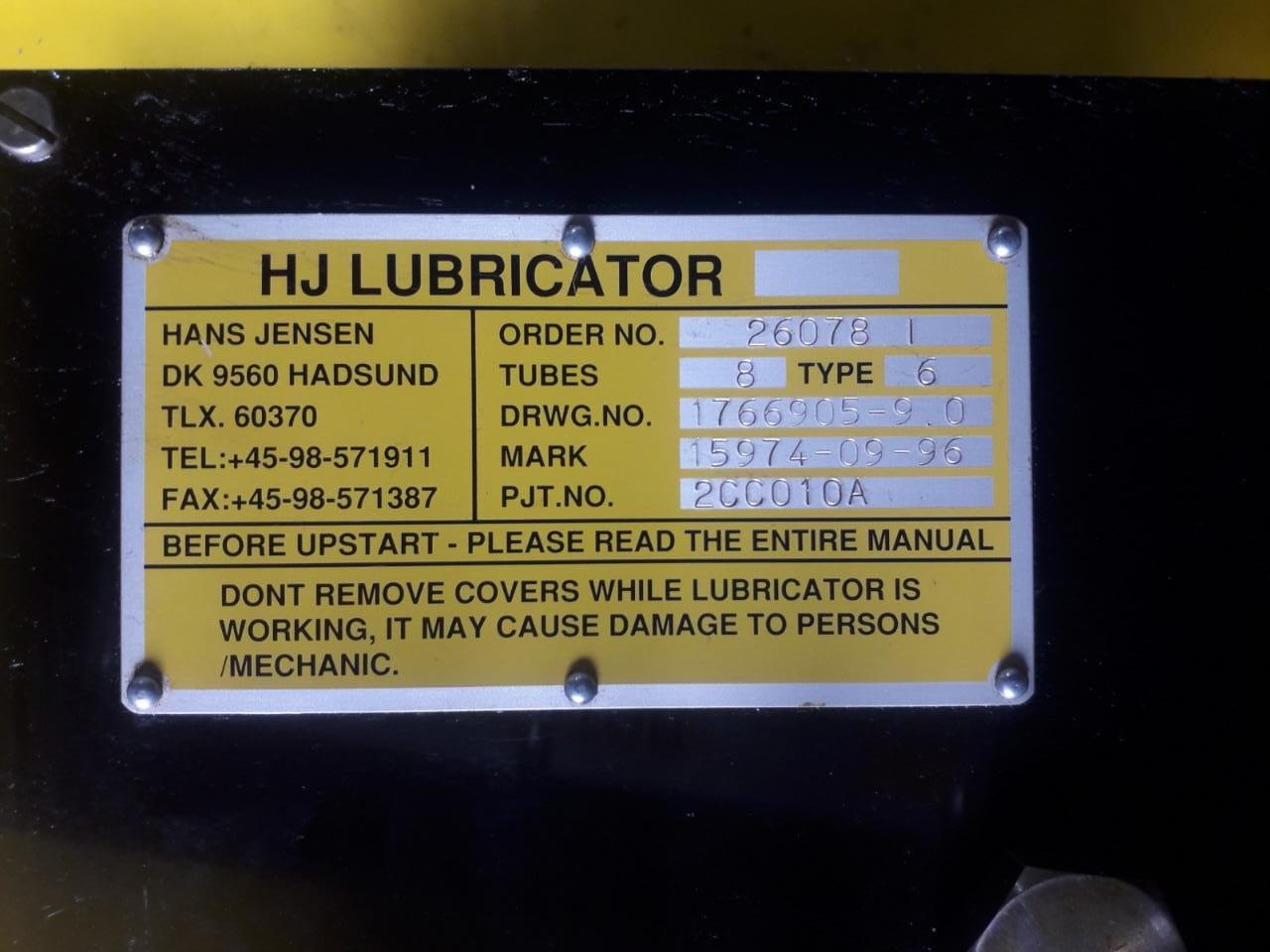 Hans Jensen HJ lubricator