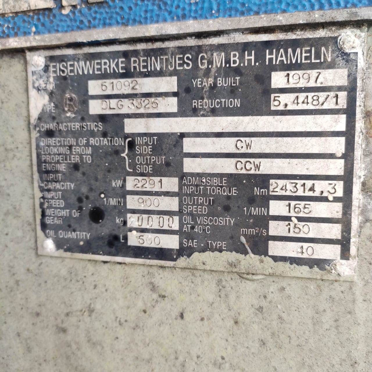 Reintjes DLG 3325 marine gearbox - Image 2