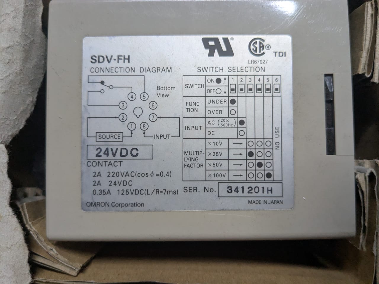 Omron SDV-FH2 Voltage Senso - Image 3